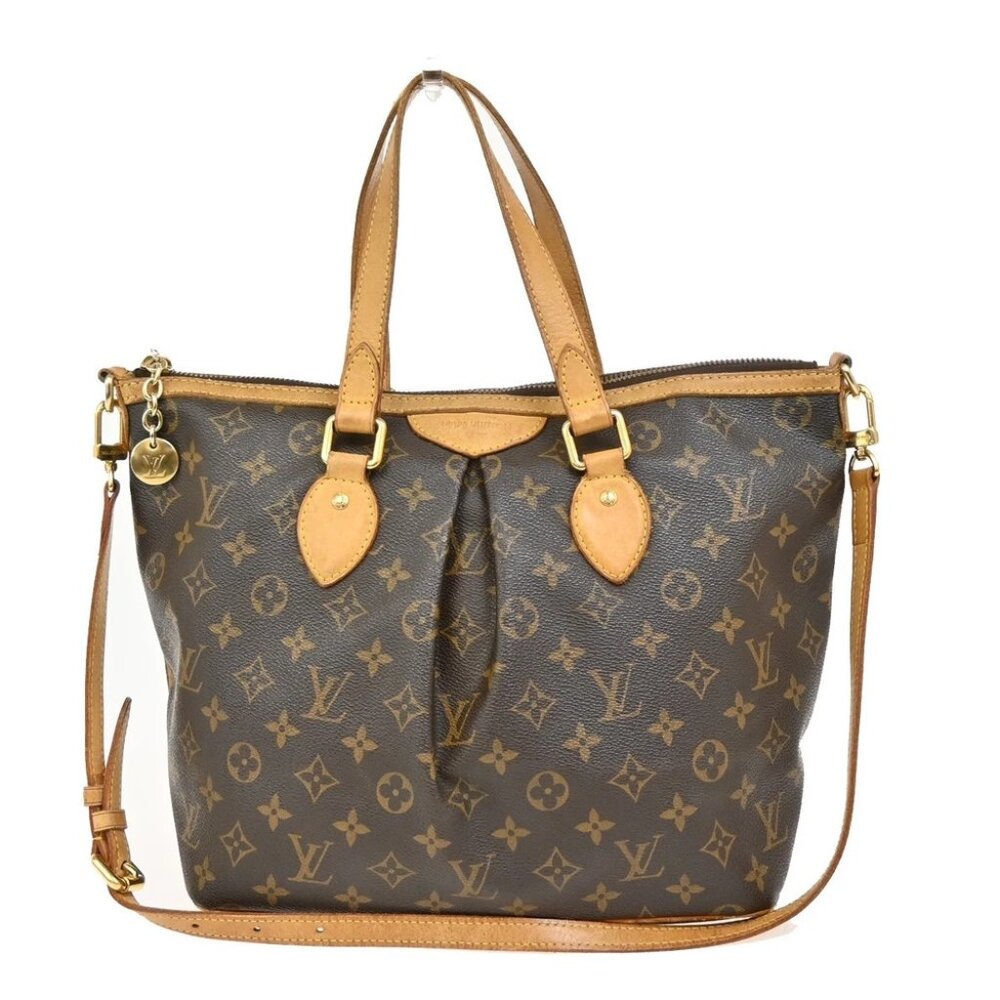LOUIS VUITTON Palermo PM Shoulder Hand Bag Monogram Leather Brown